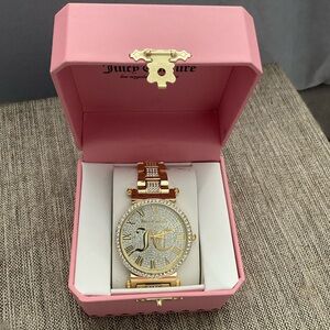 Juicy Couture Gold and Silver Women's Watch with Crystal Accents